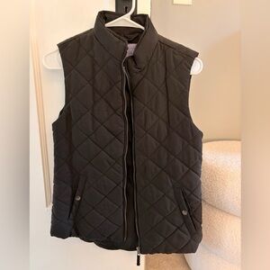 Quilted Black Vest for Women